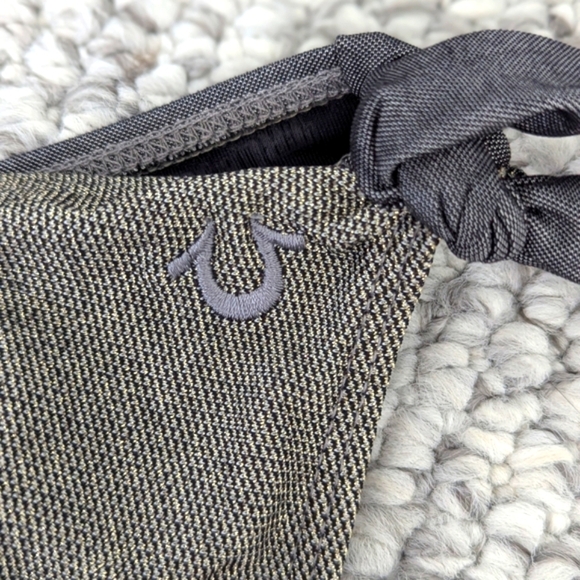 True Religion Women's Gray & Metallic Bikini Bottom w/ Gold Accents - Picture 8 of 16